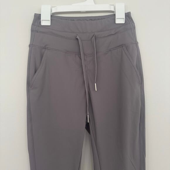 Halara High Waisted Drawstring Side Pocket Full Length Joggers in Grey - Picture 3 of 8